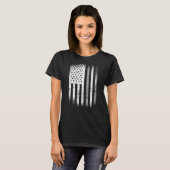 T-shirt Agent correctionnel American Flag Silver Line (Devant entier)
