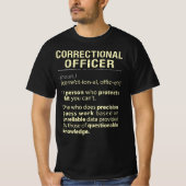 T-shirt Agent correctionnel Définition américaine réelle (Devant)