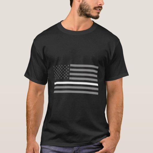 T-shirt Agent correctionnel Mince Silver Line American Fla (Devant)