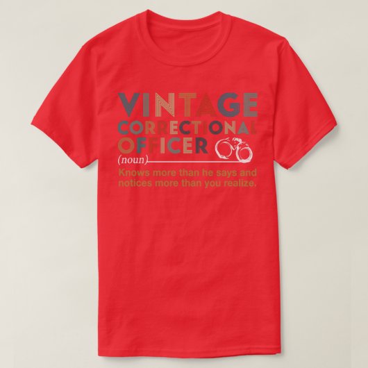 T-shirt Agent correctionnel vintage (Design devant)