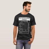 T-shirt Agent d'application de la loi Nutrition Fiches (Devant entier)