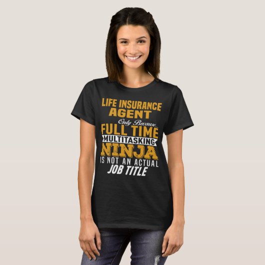T-shirt Agent d'assurance-vie (Devant entier)
