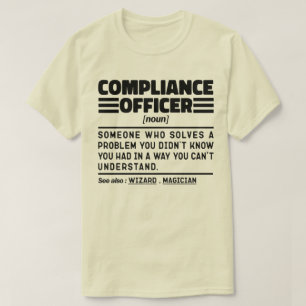 T-shirt Agent de conformité Noun Fuuny Présente Emploi Coo