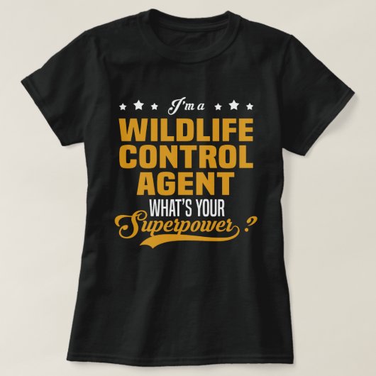 T-shirt Agent de contrôle de la faune (Design devant)