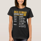 T-shirt Agent de données à taux horaire Steward (Devant)