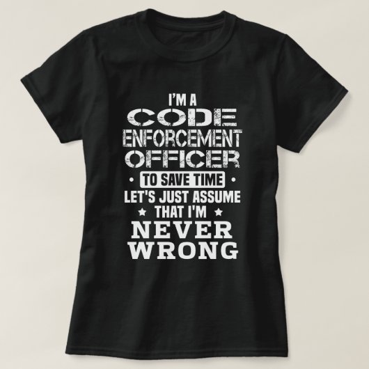T-shirt Agent de l'application du code (Design devant)
