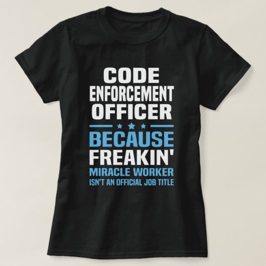 T-shirt Agent de l'application du code (Design devant)