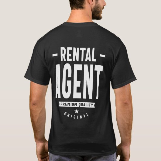T-shirt Agent de location Titre du travail Cadeau (Dos)