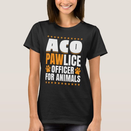 T-shirt Agent De Pawlice Pour Animaux Bureau De Contrôle D (Devant)