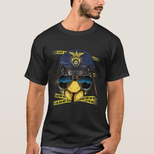 T-shirt Agent de police Bee PD Cop Détective Animal Insect (Devant)