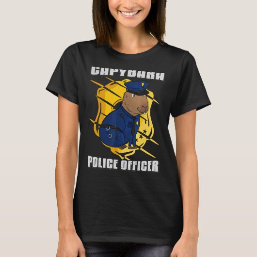 T-shirt Agent de police de Mens Capybara (Devant)