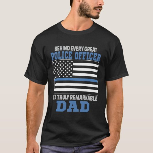 T-shirt Agent de police Papa Cadeau (Devant)