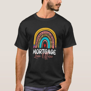 T-shirt Agent de prêt hypothécaire Leopard Rainbow Account
