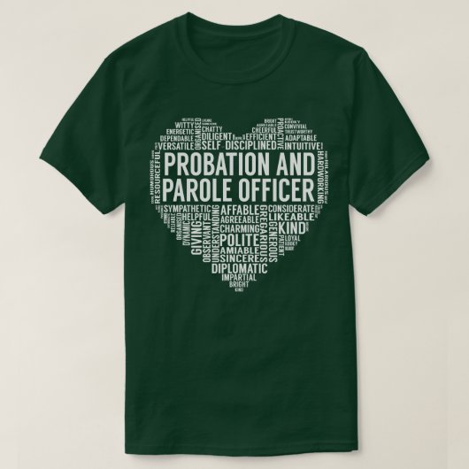 T-shirt Agent de probation et de libération conditionnelle (Design devant)