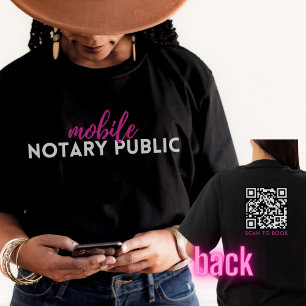 T-shirt Agent de signature de notaire mobile Black Rose mo