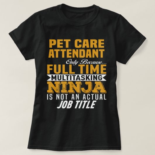 T-shirt Agent de soins pour animaux (Design devant)