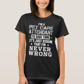 T-shirt Agent de soins pour animaux (Devant)
