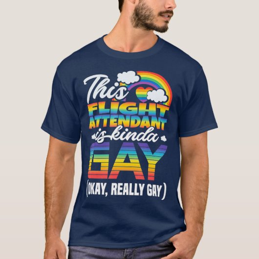 T-shirt Agent de vol Gay (Devant)