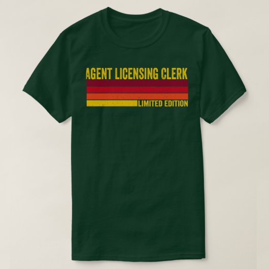 T-shirt Agent du commis aux licences (Design devant)