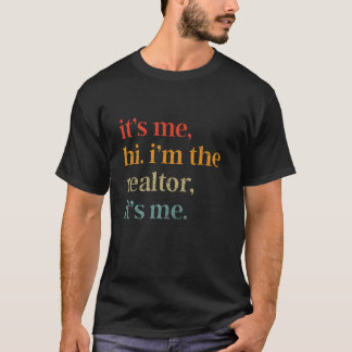 T-shirt Agent immobilier Retro C'est moi Bonjour Je suis l