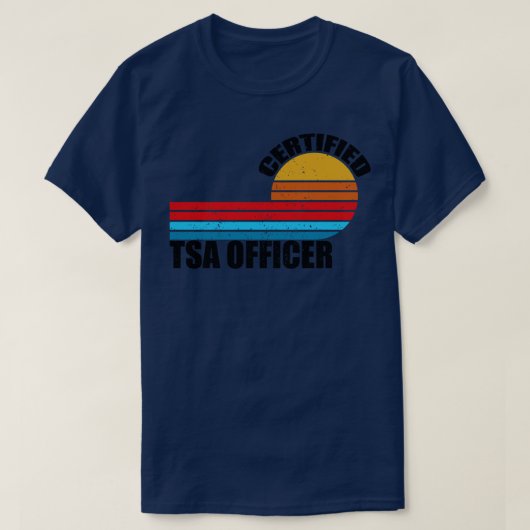 T-shirt agent tsa certifié travail vintage rétro (Design devant)