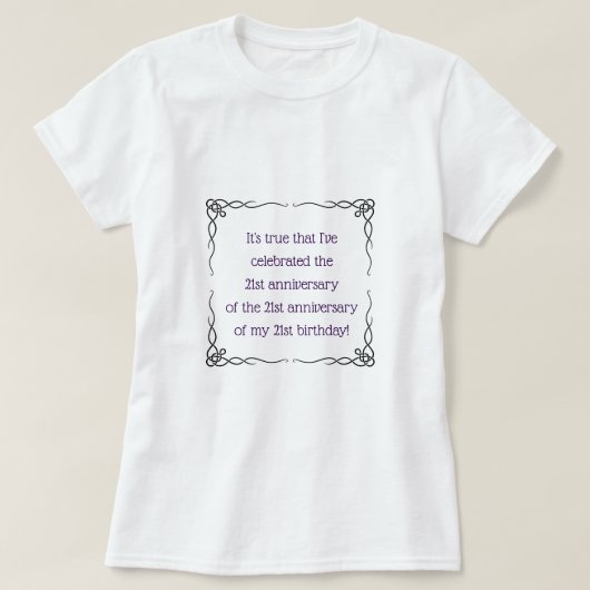 T-shirt Âgés de 63 ans et plus (Design devant)
