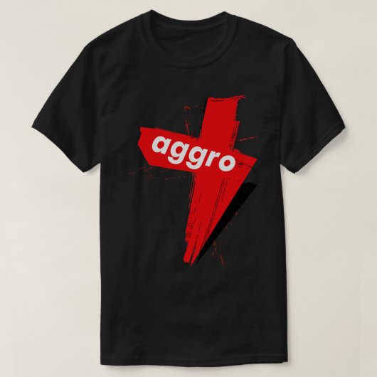 T-shirt Aggro Aggravation Agressive Comportement Mots Qui  (Design devant)