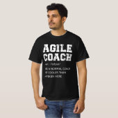 T-shirt Agile Coach définition Pour quelqu'un qui améliore (Devant entier)