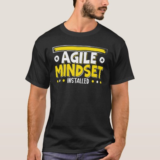 T-shirt Agile Mindset Installed Agile project management (Devant)