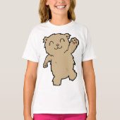 T-shirt Agiter Adorable Ours Souriant (Devant)