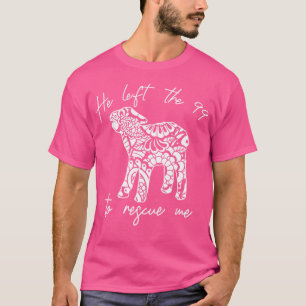 T-shirt Agneau Inspirationnel Chrétien Il A Quitté Les 99