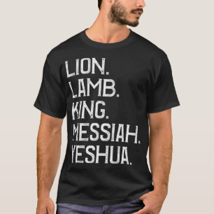 T-shirt Agneau Lion désorganisé roi Messiah Yeshua chrétie