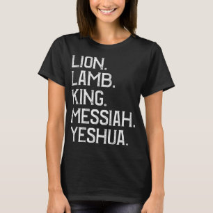 T-shirt Agneau Lion désorganisé roi Messiah Yeshua chrétie