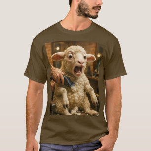 T-shirt Agneau mignon de fantaisie effrayé rasage