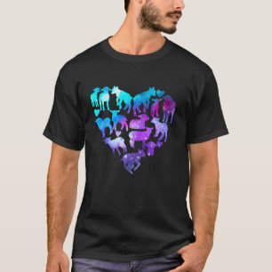 T-shirt Agneaux Lover Coeur mignon Agneau Juste une fille