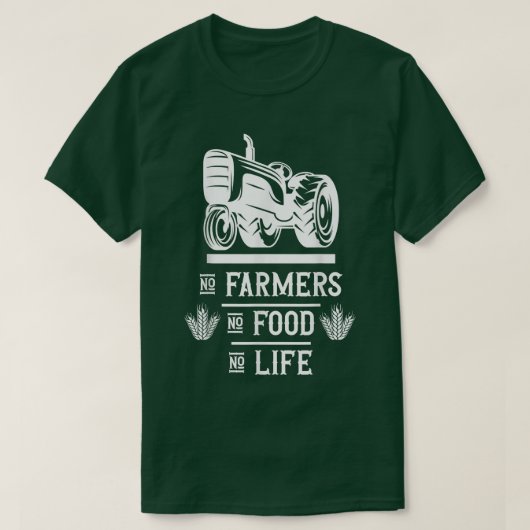 T-shirt Agricole agricole agricole Pas d'agriculteurs pas (Design devant)