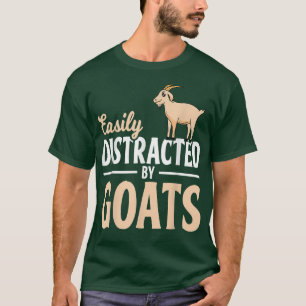 T-shirt Agriculteur De Chèvres Facilement Distrait Par Les