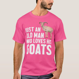 T-shirt Agriculteur De Chèvres Juste Un Vieux Homme Qui Ai