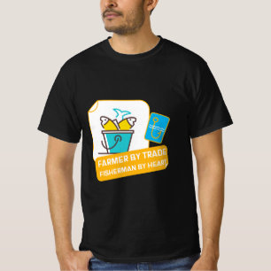 T-SHIRT AGRICULTEUR DE MÉTIER PÊCHEUR DE COEUR