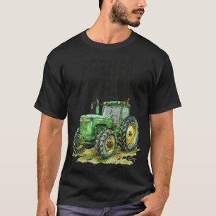 T-shirt Agriculteur en formation tracteur vert enfants tou