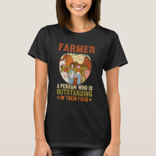 T-shirt Agriculteur Excepté Dans Leur Ferme De Campagne Ag
