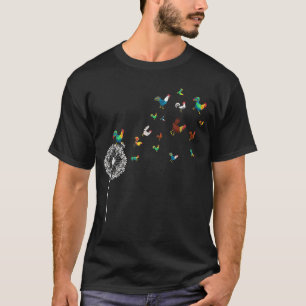 T-shirt Agriculteur Ferme Pissenlit Ferme Animal Oiseau Po
