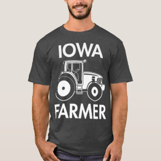 T-shirt Agriculteur Iowa Hommes Vintages Tracteur Ferme Al