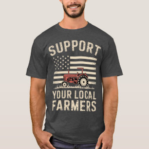 T-shirt Agriculteur local Je soutiens les agriculteurs loc