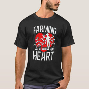 T-shirt Agriculture Agricole Fille Coeur Agriculture C'est