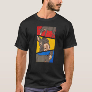 T-shirt Agriculture Âne Ferme Animal Fermier Pop Donkey