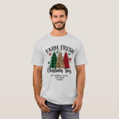 T-shirt Agritourisme des arbres de Noël frais, Moderne et  (Devant entier)