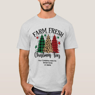 T-shirt Agritourisme des arbres de Noël frais, Moderne et