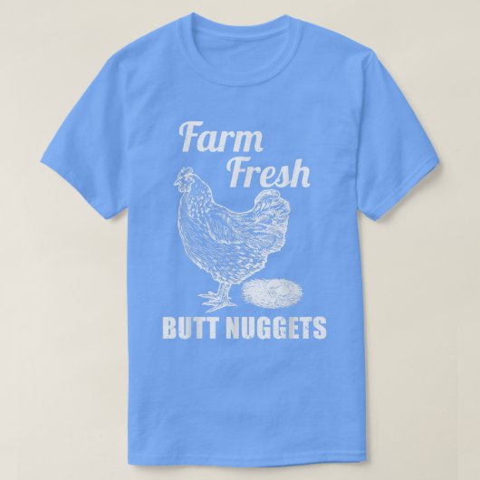 T-shirt Agritourisme Fraîche Beurre Nuggets Ferme de poule (Design devant)