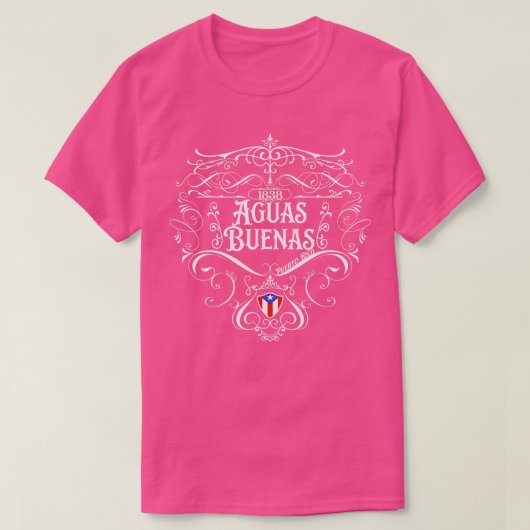 T-shirt Aguas Buenas Design Vintage (Design devant)